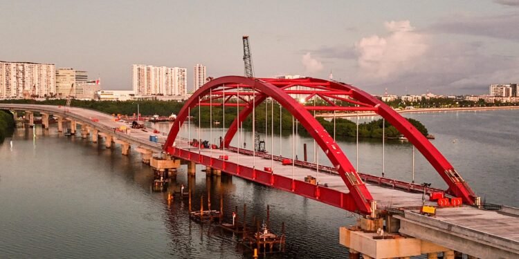 Construcción del Puente Nichupté entró en su recta final, con 90% de avance