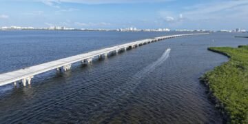 Obra del Puente Nichupté supera 92% de avance