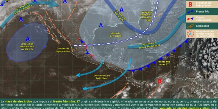 El Caribe se pone suéter: Frente frío 37 baja el termómetro hasta 13 grados