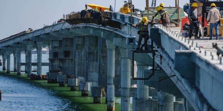 Puente Nichupté entra en su recta final de construcción; reportan 94.2% de avance