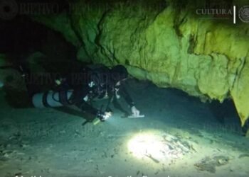 Hallazgo subacuático en Tulum; recuperan fósil humano de 8 mil años en cavernas inundadas