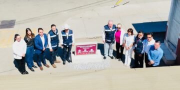 Rafael Marín Mollinedo coloca primera piedra para modernizar la aduana de San Luis Río Colorado