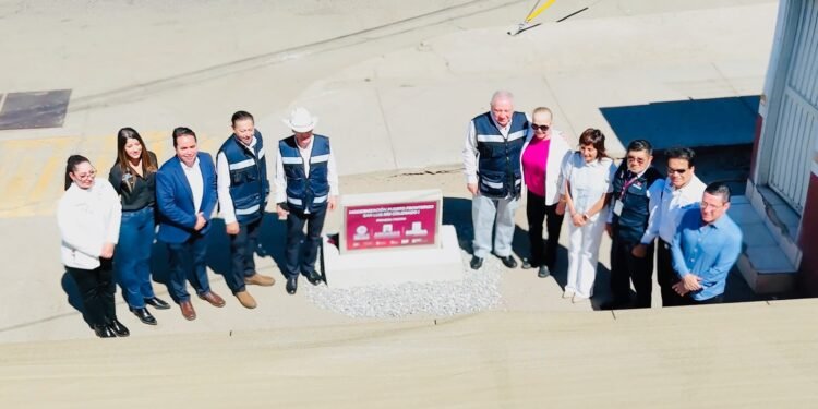 Rafael Marín Mollinedo coloca primera piedra para modernizar la aduana de San Luis Río Colorado