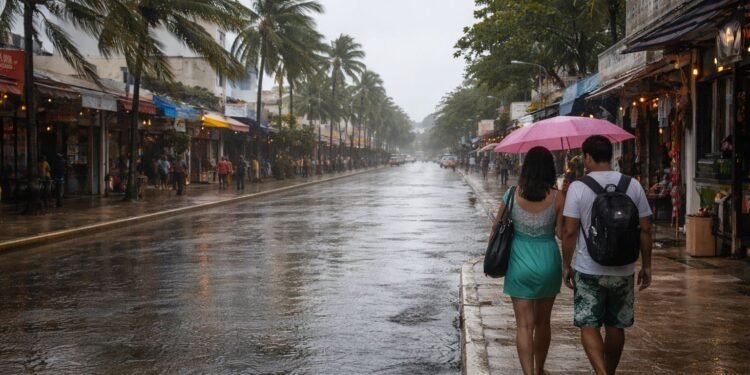 Saca el paraguas: lluvias y viento seguirán en Quintana Roo toda la semana