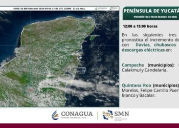 Alerta por lluvias fuertes en Quintana Roo y otros estados del país