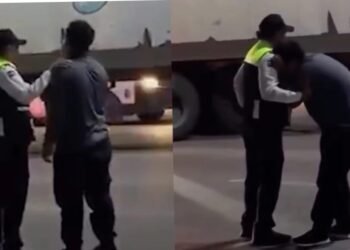 Abrazo de policía a padre de motociclista fallecido en trágico accidente conmueve a Cancún