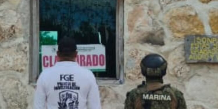 Asegura FGE y Marina predio en la ruta de los cenotes del municipio de Puerto Morelos