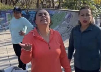 De hacer ejercicio a violencia: mujer golpea a patinador; la conocen como “Lady qué te cuesta”