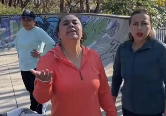 De hacer ejercicio a violencia: mujer golpea a patinador; la conocen como “Lady qué te cuesta”