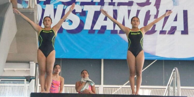 Dupla quintanarroense logra bañarse de bronce en plataforma sincronizada
