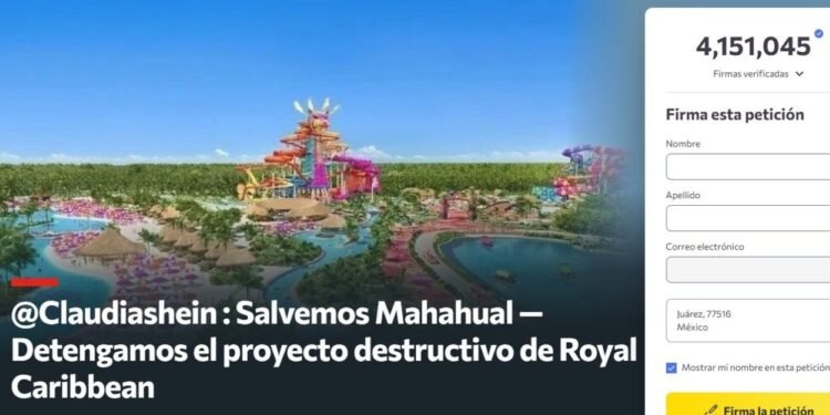 Estalla indignación contra proyecto Perfect Day en Mahahual. ¡Más de un millón de firmas por día!