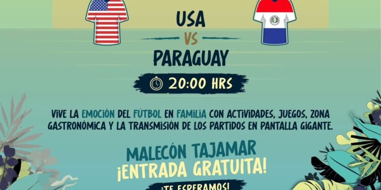 ¿Aún no llegas al Fut Fest? Esta noche se vive el duelo Estados Unidos vs Paraguay en Cancún