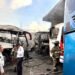 ¡Camiones quemados! Fuerte incendio en encierro de autobuses en Ruta 5