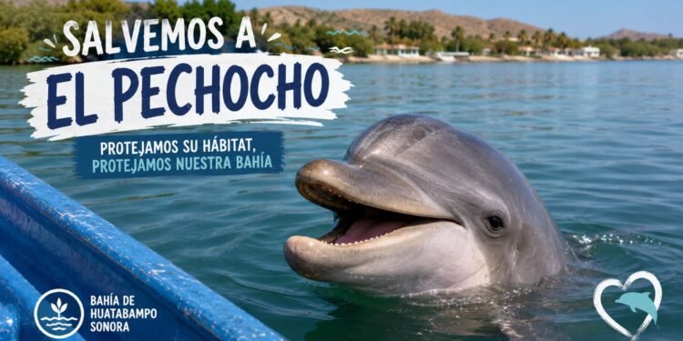 “Salvemos a El Pechocho”: crece movimiento para proteger al delfín más famoso del norte de México