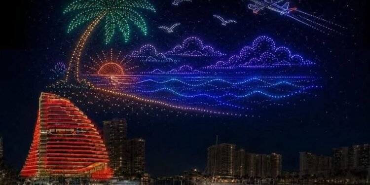 ¿Te lo vas a perder? Esta noche más de mil 250 drones iluminarán Cancún