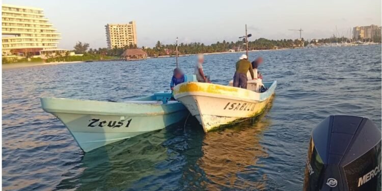 Retienen dos embarcaciones con más de 300 kilos de pescado cerca de Puerto Juárez… y sin permiso
