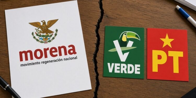 Juntos, pero no en todos lados: Morena, Verde y PT definirán su mapa electoral para 2027