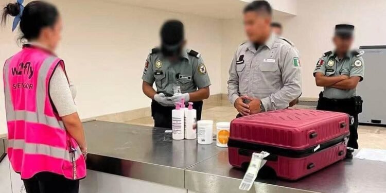 ¡Maleta sospechosa en Cancún! Aseguran cinco kilos de ketamina en el aeropuerto