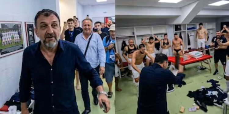 ¡Lluvia de billetes! Presidente del Dinamo City celebra goleada lanzando dinero a sus jugadores