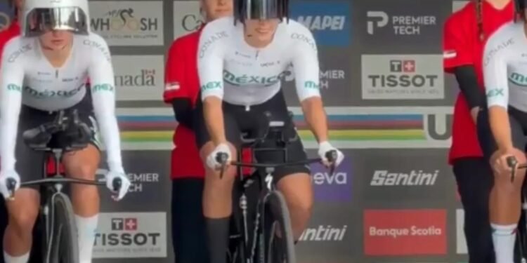 México hace historia en el Mundial de Ciclismo con su debut en el relevo mixto