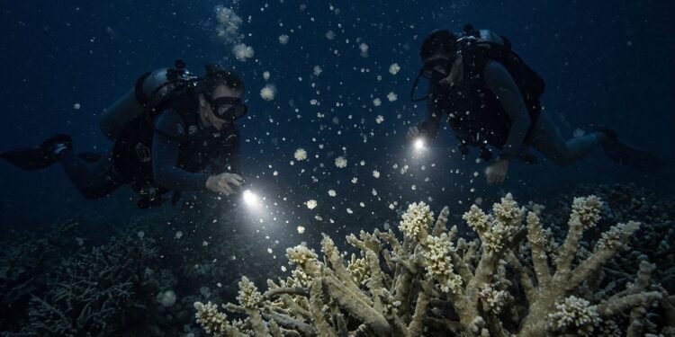 Xcaret “siembra” vida en el Caribe: recolecta gametos de coral para recuperar el arrecife