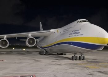 El gigante Antonov An-124 aterriza en Cancún