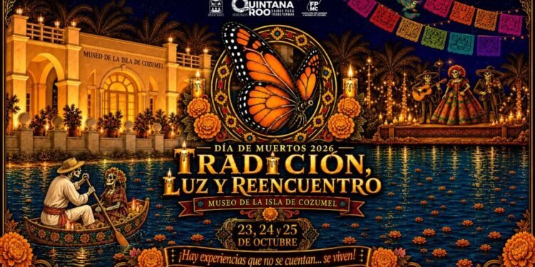 Cozumel se prepara para el Día de Muertos: habrá catrinas, altares y video mapping gratis